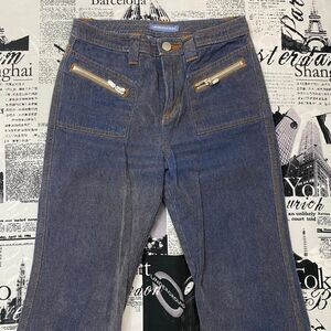 Canyon River Blues Women's Blue grey tone zipper mid rise boot cut jean y2k